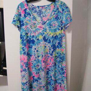 Lilly Pulitzer Jessica Vibrant Short Sleeve Dress Size M